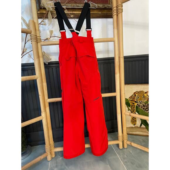 Spyder Kids 14 Red Thinsulate Ski Snow Pants w Suspenders Waterproof - Picture 3 of 10